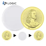 Custom Gold Plated Commemorative Coin with 3D Relief Portrait Design - Image 2