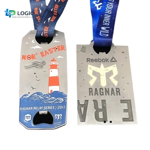 Custom Bottle Opener Medal with Ribbon – Relay Race Finisher Medal