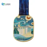Custom School Sports Day Medal – Enamel Building & Sports Award