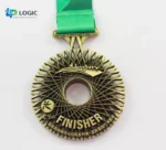 Custom 3D Finisher Medal with Green Ribbon – Trail & Marathon Award - Image 3
