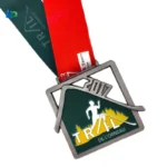 Custom Trail Running Medal with Ribbon – Mountain Race Finisher Medal - Image 3