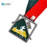 Custom Trail Running Medal with Ribbon – Mountain Race Finisher Medal - Image 2
