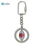 Custom Rotating Metal Keychain – Spinning AC Milan Logo Key Ring - Image 5