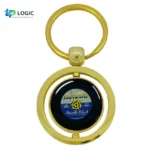 Custom Rotating Metal Keychain – Spinning AC Milan Logo Key Ring - Image 2