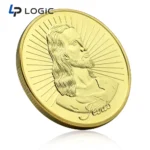 Custom Gold Plated Commemorative Coin with 3D Relief Portrait Design - Image 3
