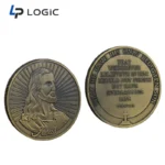Custom Gold Plated Commemorative Coin with 3D Relief Portrait Design - Image 5