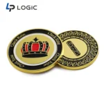 Custom Enamel Challenge Coin with Multi-Color Logo Design - Image 3