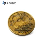 Custom Antique Bronze Challenge Coin with Double-Sided Relief Design - Image 3