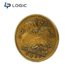 Custom Antique Bronze Challenge Coin with Double-Sided Relief Design - Image 2