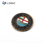 Custom Antique Challenge Coin with 3D Relief Emblem Design - Image 3