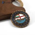 Custom Military Challenge Coin with Antique Finish and Enamel Detail - Image 6
