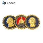 American Heritage Custom Challenge Coin – Gold Plated 3D Relief Commemorative Coin