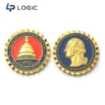 American Heritage Custom Challenge Coin – Gold Plated 3D Relief Commemorative Coin - Image 4