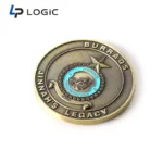 Custom Military Challenge Coin with Antique Finish and Enamel Detail - Image 3