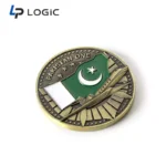 Custom Military Challenge Coin with Antique Finish and Enamel Detail