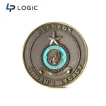Custom Military Challenge Coin with Antique Finish and Enamel Detail - Image 5