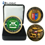 Custom Military Challenge Coin with Color Enamel and 3D Emblem Design - Image 2