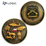 Custom Military Challenge Coin with Color Enamel and 3D Emblem Design - Image 3