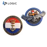 Custom Military Challenge Coin with Color Enamel and 3D Emblem Design - Image 5