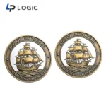 Custom Military Challenge Coin with Enamel Logo and 3D Relief Design - Image 3