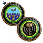 Custom Military Challenge Coin with 3D Relief, Enamel & Display Case Design - Image 4