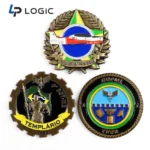Custom Military Challenge Coin with 3D Relief, Enamel & Display Case Design - Image 2
