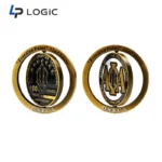 Custom Spinning Challenge Coin with Double-Sided 3D Relief Design
