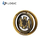 Custom Spinning Challenge Coin with Double-Sided 3D Relief Design - Image 3