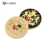 Custom Enamel Challenge Coin with Double-Sided Logo Design