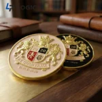 Custom Enamel Challenge Coin with Double-Sided Logo Design - Image 6