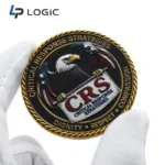 Custom Antique Challenge Coin with Enamel Logo and 3D Relief Design - Image 3
