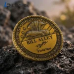 Custom Antique Challenge Coin with Enamel Logo and 3D Relief Design - Image 5