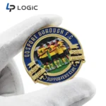 Custom Enamel Commemorative Challenge Coin with Detailed Logo Design - Image 2