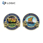 Custom Enamel Commemorative Challenge Coin with Detailed Logo Design - Image 3